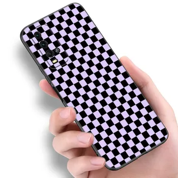 Черный белый клетчатый чехол для телефона Zebra для Xiaomi Redmi Note 5 6 9T K20 K40 K50 Pro 7A 8A 9A 9C 9i 10A 10C A1 S2 TPU черный чехол Redmi Note 5(Pro)