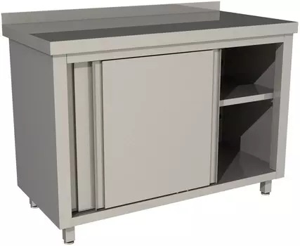 Стол производственный закрытый купе с бортом Restoinox СПЗК-12/7-Б