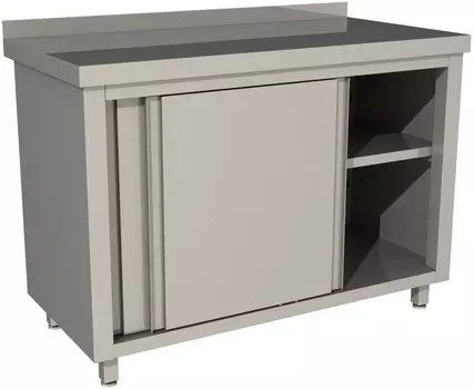 Стол производственный закрытый купе с бортом Restoinox СПЗК-15/6-Б