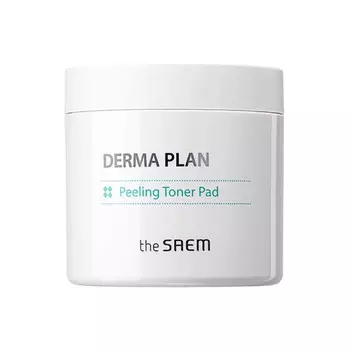 пады очищающие the saem derma plan peeling toner pad