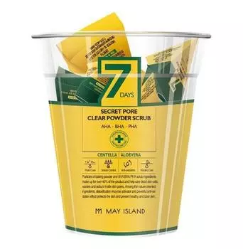 скраб для лица may island 7days secret pore clear powder scrub