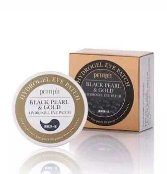 патчи для кожи вокруг глаз гидрогелевые c черным жемчугом petitfee black pearl&amp;gold hydrogel eye patch