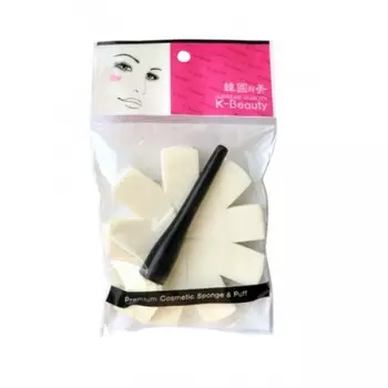 спонж косметический с ручкой 10 сегментов k-beauty premium cosmetic sponge &amp; puff