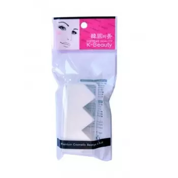 спонж косметический в кейсе 3 сегмента k-beauty premium cosmetic sponge &amp; puff