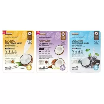 тканевая маска для лица с кокосом и пробиотиками mbeauty coconut mask with probiotics