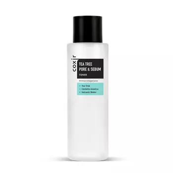 тонер с чайным деревом для сужения пор coxir tea tree pore &amp; sebum toner