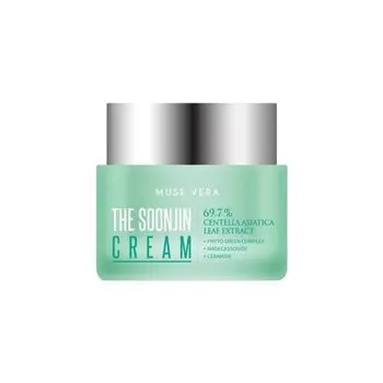 успокаивающий крем с центеллой азиатской deoproce musevera the soonjin cream