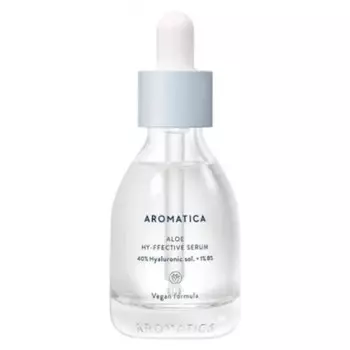 увлажняющая сыворотка для лица aromatica aloe hy-ffective serum 40% hyaluronic sol. + 1% b5