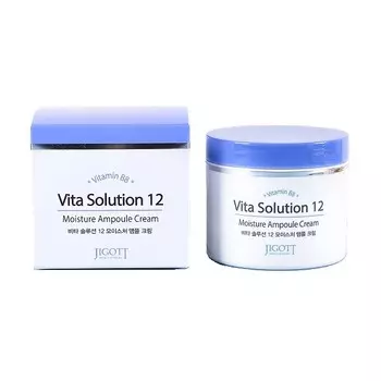 увлажняющий ампульный крем jigott vita solution 12 moisture ampoule cream