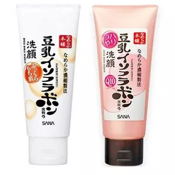 пенка для умывания и снятия макияжа увлажняющая sana soy milk moisture cleansing wash