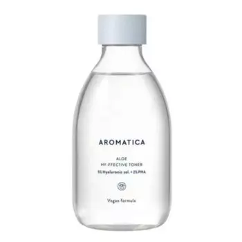 увлажняющий тонер на основе алоэ вера aromatica aloe hy-ffective toner 5% hyaluronic sol. + 2% pha