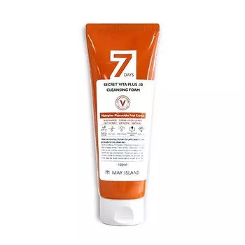 витаминизирующая пенка для умывания may island 7 days secret vita plus-10 cleansing foam