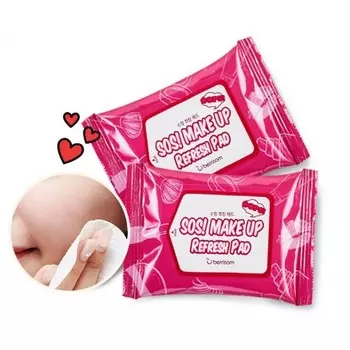 пады для снятия макияжа berrisom sos make up refresh pad