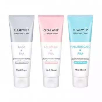 пенка для умывания medi flower clear whip cleansing foam