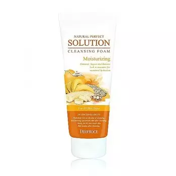 пенка для умывания овсянка, банан deoproce natural solution cleansing foam moisturizing