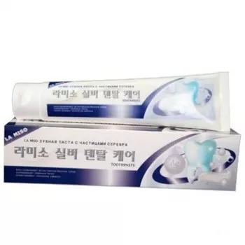 зубная паста с частицами серебра la miso silver dental care toothpaste