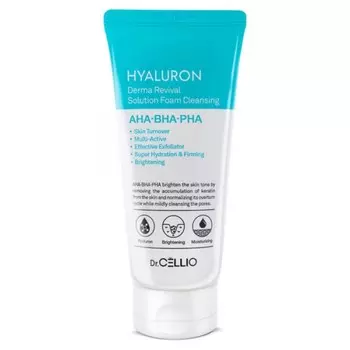 пенка для умывания с гиалуроновой кислотой dr.cellio hyarulon derma revival solution foam cleansing