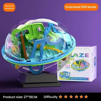 3D головоломка с шариком-лабиринтом, игрушка для детей, игра с препятствиями, лабиринт с мячом, 3D-лабиринт, головоломка Монтессори, баланс, поезд, игра на прохождение