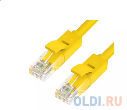 Патч-корд UTP 5E категории 0.5м Greenconnect GCR-LNC02-0.5m литой желтый