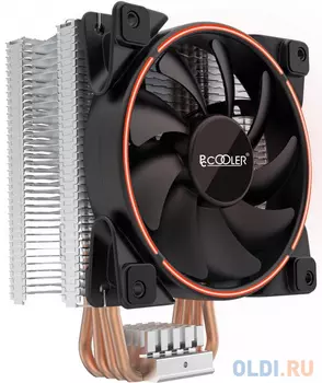 PCCooler GI-X4R V2 Кулер S775/115X/20XX/AM2/AM3/AM4 (24 шт/кор, TDP 145W, 120mm PWM SilentPro Red LED FAN, 4 тепловые трубки 6мм, 1000-1800RPM, 26.5dBa)