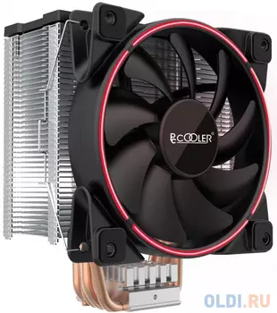 PCCooler GI-X5R V2 Кулер S775/115X/20XX/AM2/AM3/AM4 (24 шт/кор, TDP 160W, вент-р 120мм с PWM, Red LED FAN, 5 тепловых трубок 6мм, 1000-1800RPM, 26.5dB
