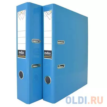 Папка-регистратор COLOURPLAY, 80 мм, ламинированная, неоновая голубая IND 8 LA BU