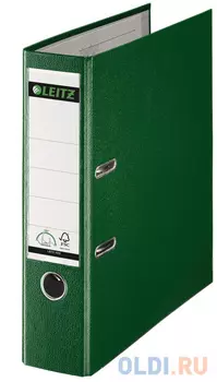 Папка-регистратор LEITZ 180°, 80 мм, полипропилен, зеленый 10101255