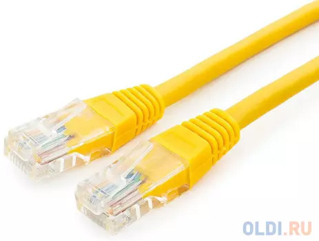 Патч-корд 5E категории UTP 0.25м желтый