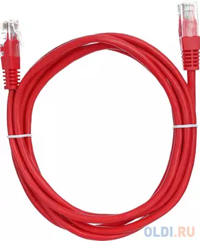 Патч-корд литой Aopen/Qust UTP кат.5е 2м красный <ANP511_2M_R