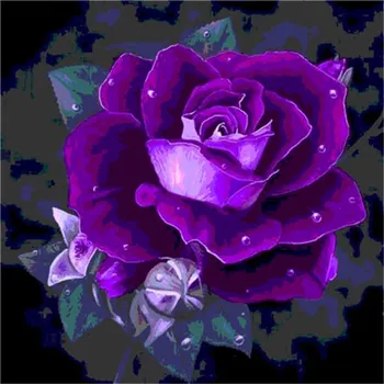Huacan Rose Patterns Алмазная вышивка Цветок Полная квадратная мозаика Алмазная картина Вышивка крестом 20*20 cm