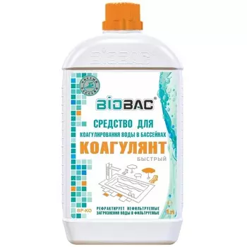 Средство для очистки воды в бассейне Biobac Коагулянт быстрый 1 л