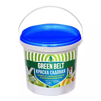 Средство для защиты деревьев от солнечных ожогов Green Belt краска садовая акриловая 1,5 л