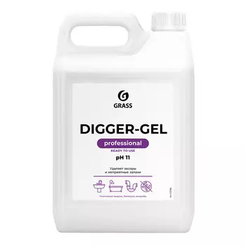 Средство Grass Digger-Gel для устранения засоров в трубах 5 л