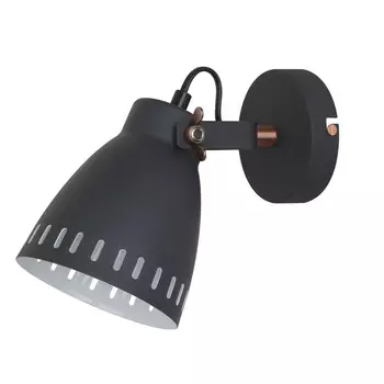 Спот настенный Camelion New York E27 40 Вт 1,5 кв.м черный IP20 (WML-428-1 C02)