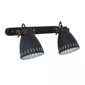 Спот настенный Camelion New York E27 80 Вт 2 кв.м черный IP20 (WML-428-2 C02)
