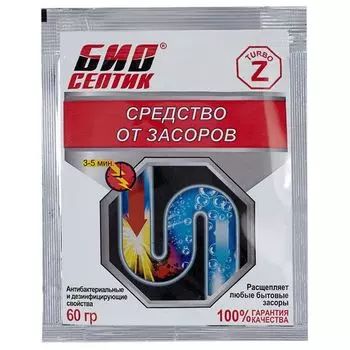 Средство от засоров Биосептик Z 60 г в гранулах