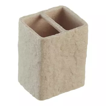 Стакан для ванной Fora Stone Natural настольный полирезин бежевый (FOR-STN042NAT)