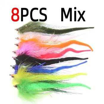 1 шт. рыболовные приманки хвост дракона Muskie Bass рыболовная приманка щука муха марабу мускусная приманка для троллинга форель лосось стример жёлтый