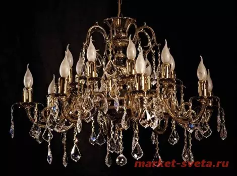 Подвесная люстра Brizzi 8888/8+8 PB Leaf crystal