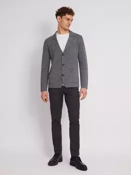 Брюки силуэта Slim из хлопка с ремнём