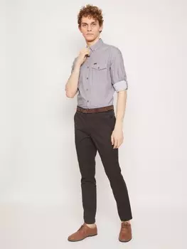 Брюки силуэта Slim с ремнем