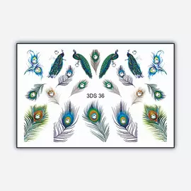 FREEDECOR Объемный 3D слайдер дизайн со стразами "Pavo Linnaeus"