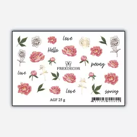 FREEDECOR Слайдер дизайн Фольгированная Аэрография "Gold peony"