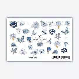 FREEDECOR Слайдер дизайн Фольгированная Аэрография "Silver Summer"
