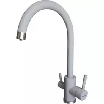 Смеситель для кухни Ewigstein 34235166 с подключением к фильтру, серый металлик