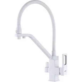 Смеситель для кухни Gappo G4317-8 с подключением фильтра, белый (6959477653049)