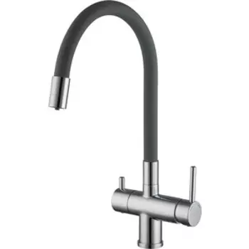 Смеситель для кухни Gappo G4398-30 с подключением фильтра, хром серый (6959477656118)
