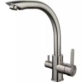 Смеситель для кухни Gappo G4399 с подключением фильтра, сатин (6959477695117)