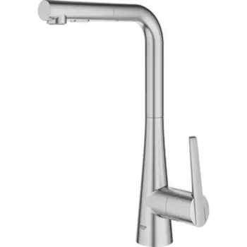 Смеситель для кухни Grohe Zedra выдвижной излив, суперсталь (32553DC2)