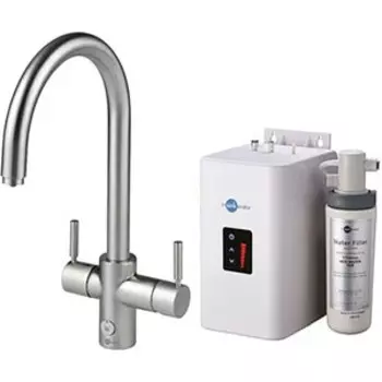 Смеситель для кухни InSinkErator AquaHot с системой мгновенного приготовления кипяченой воды, матовый никель (F-4N1J-BR)